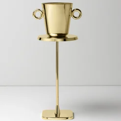 Double O Ice Bucket in Polished Brass Finish By Richard Hutten