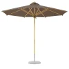 Dove Gray Round Outdoor Umbrella
