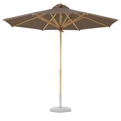 Dove Gray Round Outdoor Umbrella