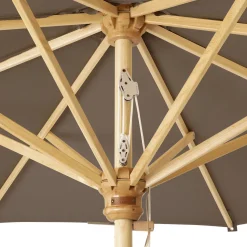 Dove Gray Round Outdoor Umbrella