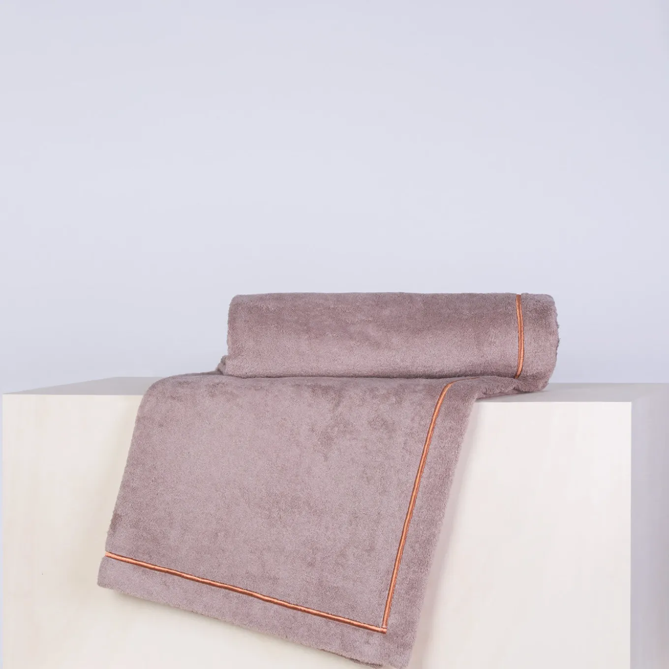 Dove-Grey and Bronze Beach Towel