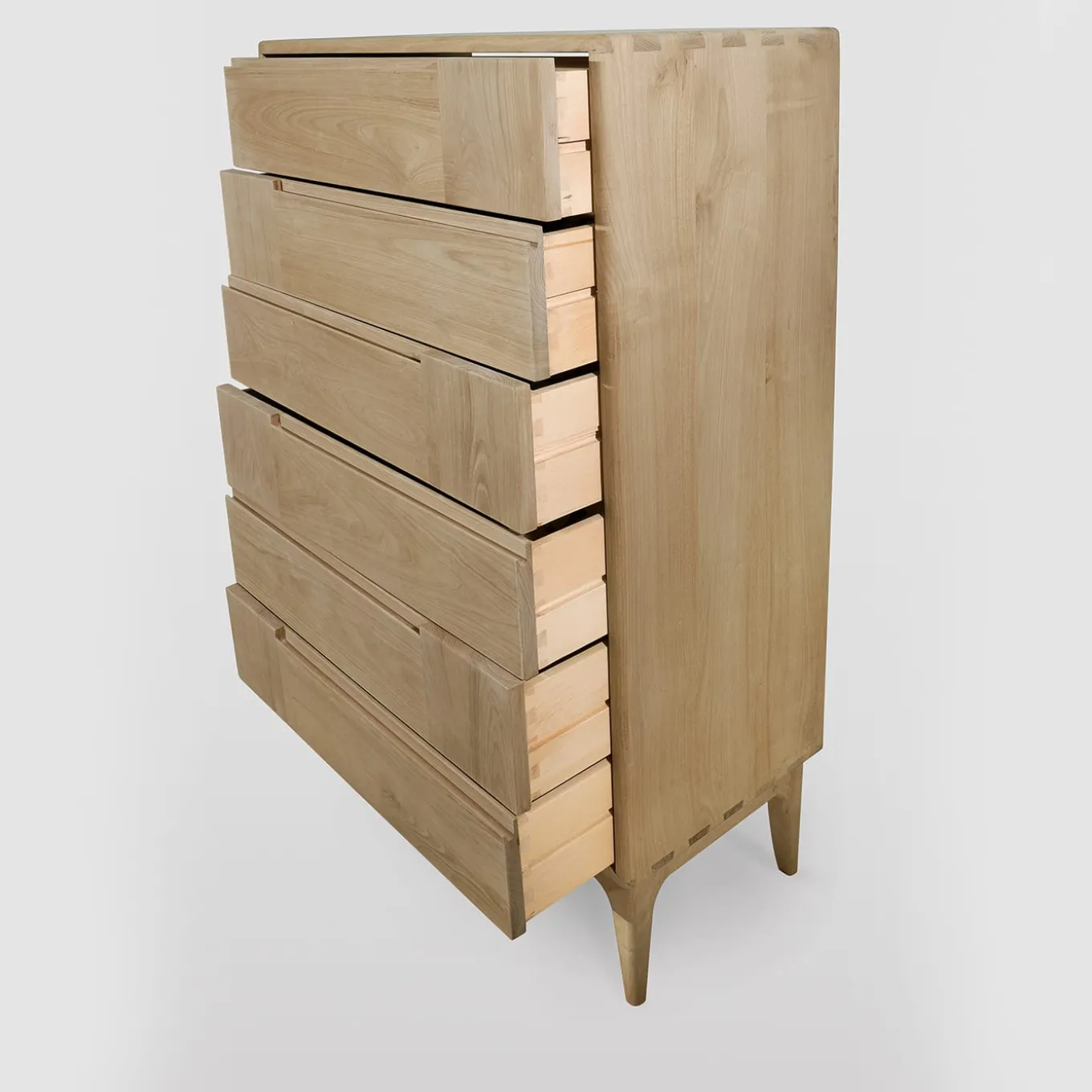 Dovetail Scandinavian Six-Drawer Dresser