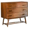 3-Drawer Four-Legged Bamboo Chest of Drawers