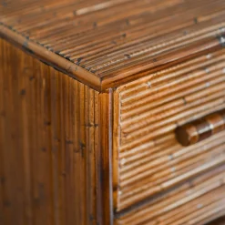 3-Drawer Four-Legged Bamboo Chest of Drawers