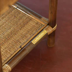 1-Drawer Wicker & Bamboo Nightstand