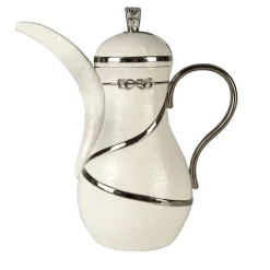 DRESSAGE DALLAH THERMOS - WHITE AND SILVER
