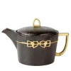 DRESSAGE TEA POT - BLACK AND GOLD