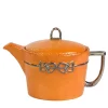 DRESSAGE TEA POT - ORANGE