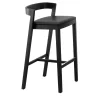 Drive High Stool in Black Frassin with Leather Seat by Lorenz+Kaz