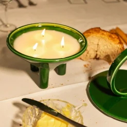 Drop Erba Green Ceramic Candle