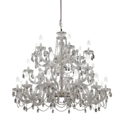 Drylight White And Transparent Polycarbonate 24-Light Chandelier