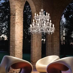 Drylight White And Transparent Polycarbonate 24-Light Chandelier