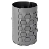 Dubai Grey and black leather Waste Basket