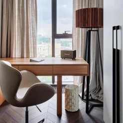 Dubai oyster and rose leather Waste Basket