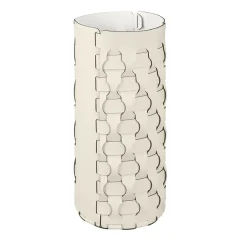 Dubai Panna Cotta and White Leather Umbrella Stand