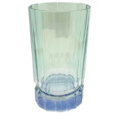 Duccio Set of 2 Large Blue-To-Green Tumbler Glasses with Base