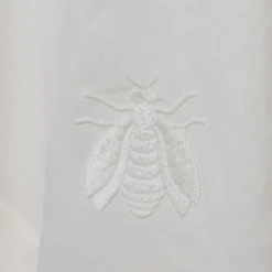 Dunans III Ivory Large Bee Embroidered Tablecloth