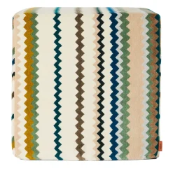 Dune Cube Earth & Green Tones Outdoor Pouf