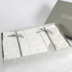 Dune Merveille Ivory Embroidered Sheet Set and Two Pillowcases