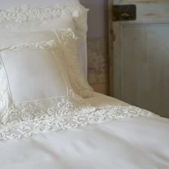 Dune Merveille Ivory Embroidered Sheet Set and Two Pillowcases