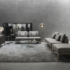 Dusk Dawn Floor Lamp in Polished Brass Finish By Branch Creative