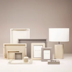 Ebe Handwoven Chrome Table Lamp