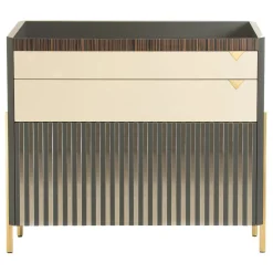 Ebony and Marble Bar Cabinet