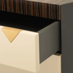 Ebony and Marble Bar Cabinet