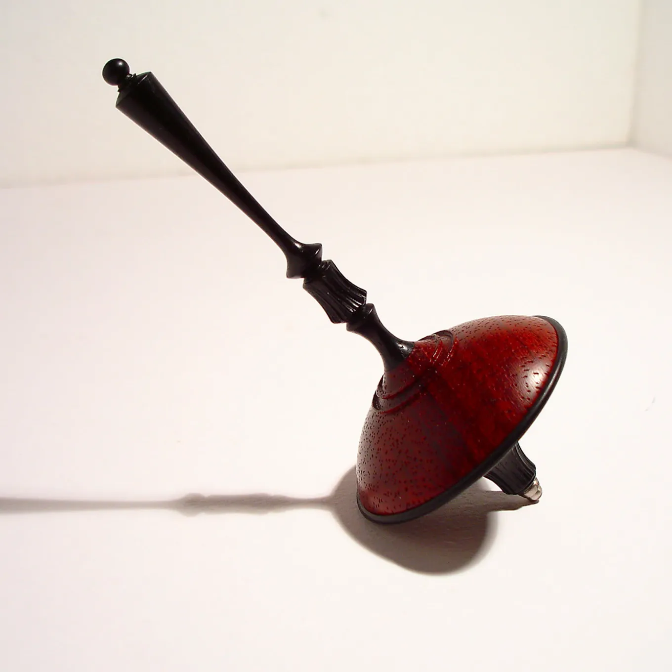Ebony and Padauk Spinning Top