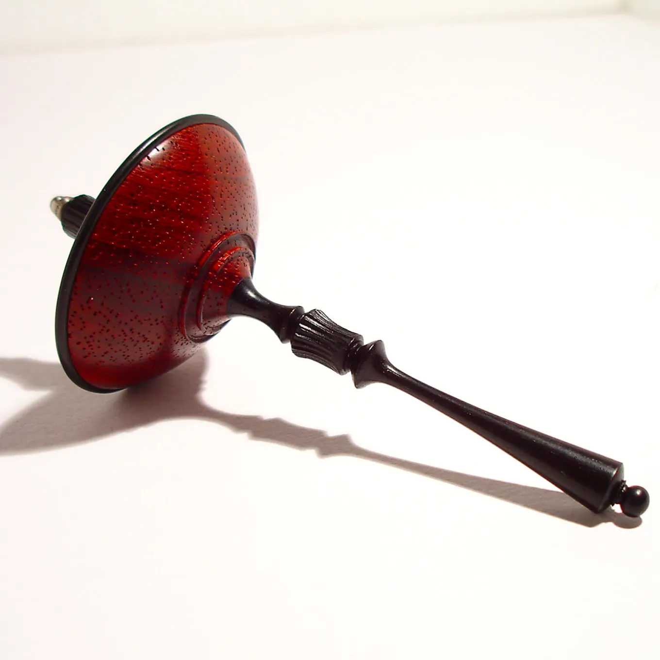 Ebony and Padauk Spinning Top