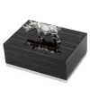 Ebony Box with Silver Rhinoceros