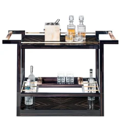 Ebony Wood Bar Cart