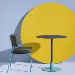 Echo Round Turquoise & Gray-Green Table by Gabbertas Studio