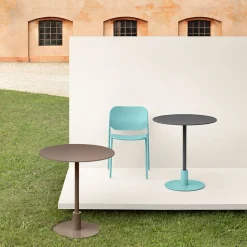 Echo Round Turquoise & Gray-Green Table by Gabbertas Studio