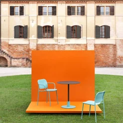 Echo Round Turquoise & Gray-Green Table by Gabbertas Studio