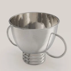 Echo V2 Large Silver Pewter Wine Basket
