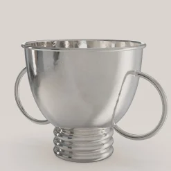 Echo V2 Large Silver Pewter Wine Basket