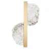 Eclipse Satin brass and Alabaster Wall Sconce