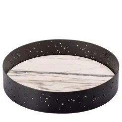 Eclittica White Carrara Round Tray