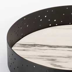 Eclittica White Carrara Round Tray