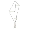 Ed047 Chrome Floor Lamp with White Base