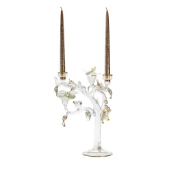 Eden Medium Gold Glass Candleholder