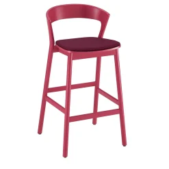 Edith Red Stool by Massimo Broglio
