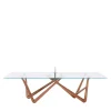 Effetto 71 Walnut And Glass Top Table Tennis And Dining Table