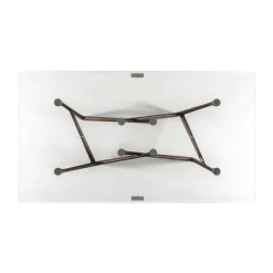 Effetto 71 Wenge wood And Glass Top Table Tennis And Dining Table