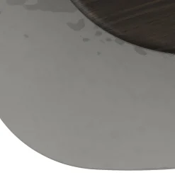 Egg Basso Gray Oval Coffee Table with Glass Top