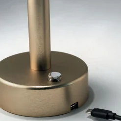 Eklé Brushed Gold Portable Lamp