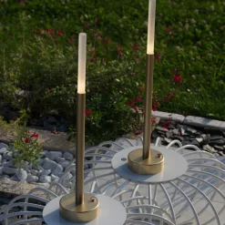 Eklé Brushed Gold Portable Lamp