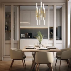 Eklé Gold and Bronze Chandelier