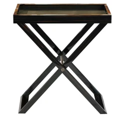 Elba Glossy Ebony and horn Butler’s Tray Table